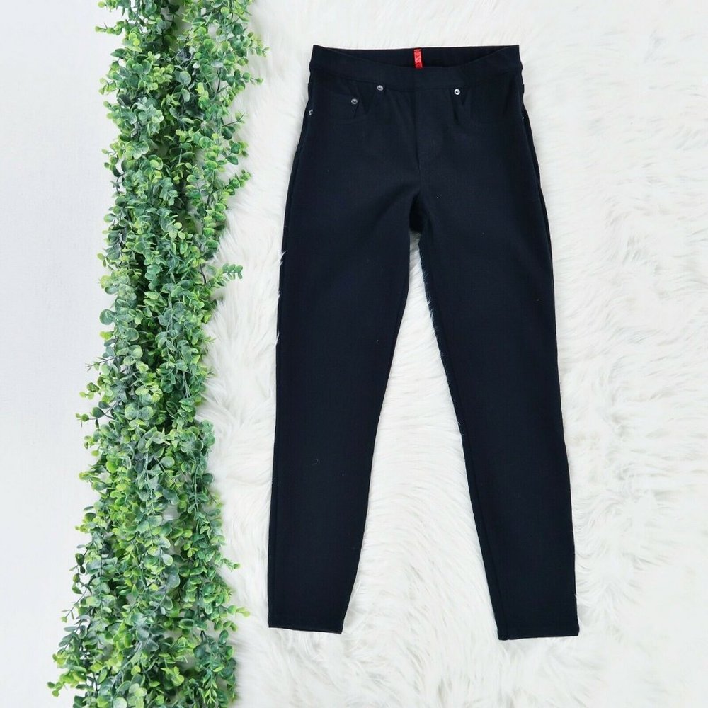 SPANX Ready-To-Wow Black Cropped Denim Jeggings M - Picture 2 of 9